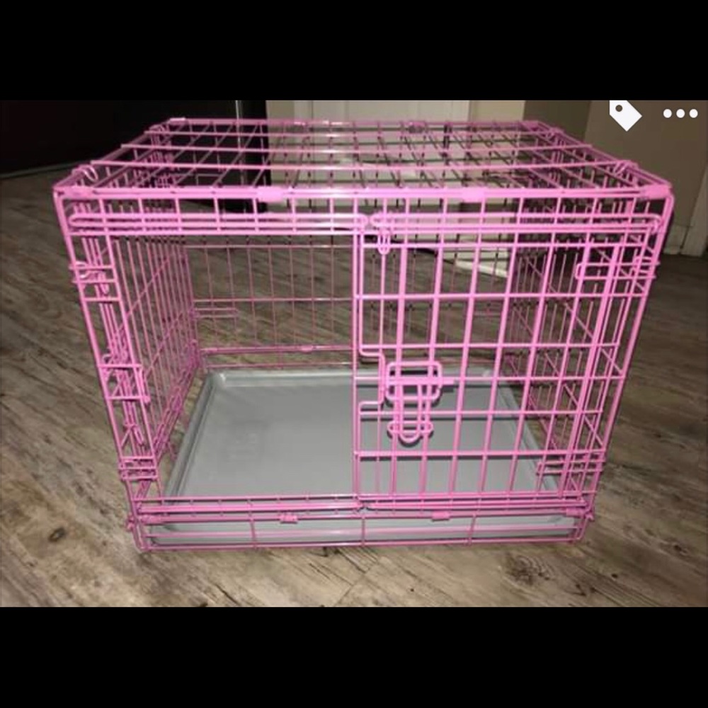 Pink You and Me Small Dog Kennel Cage 24 x 18